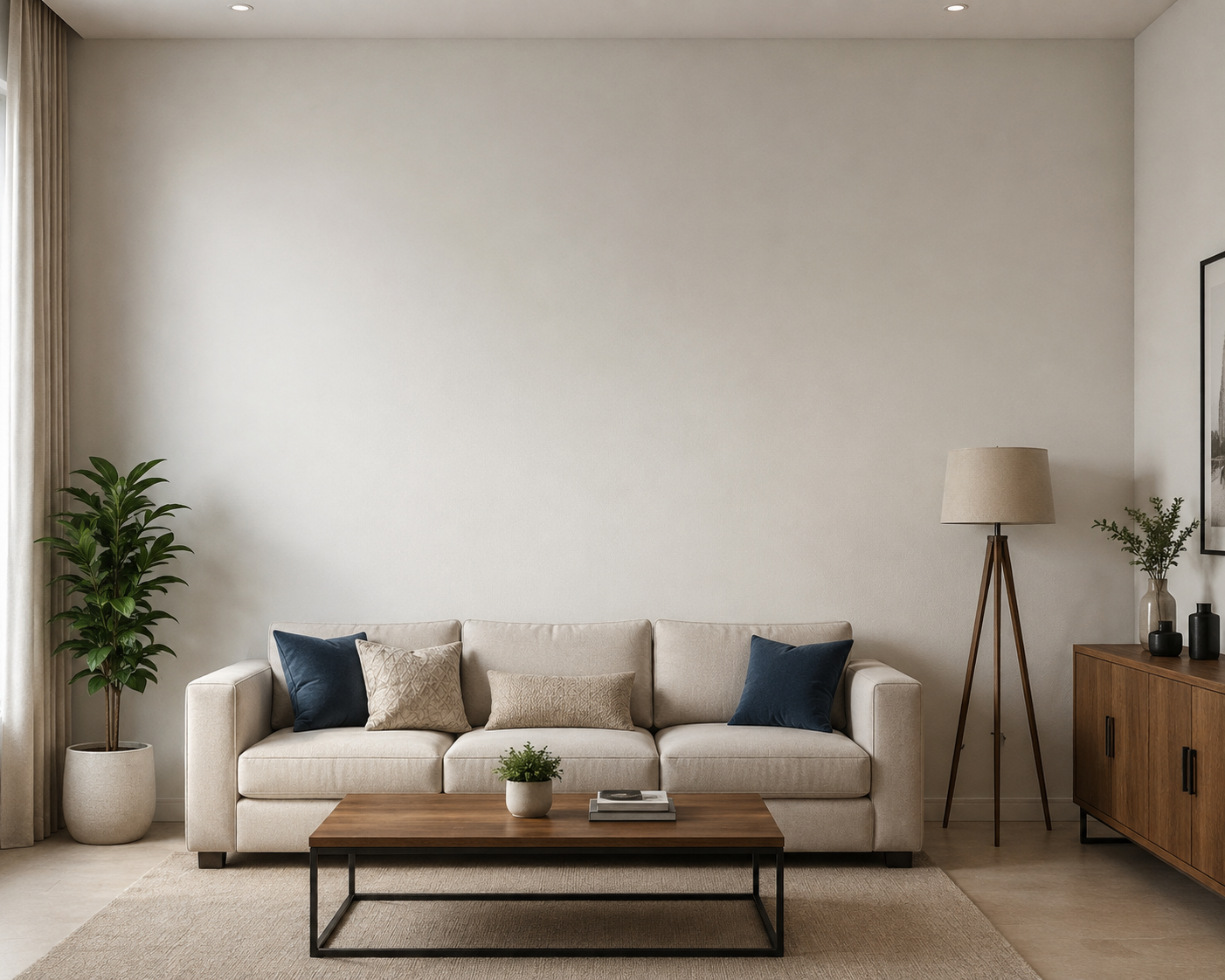 Plain, bare wall before PVC panelling
